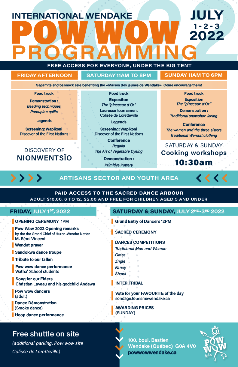 Programmation Rates Wendake Tourism